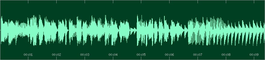 Waveform strip rendered from audio by audiowaveform audiowaveform waveform render