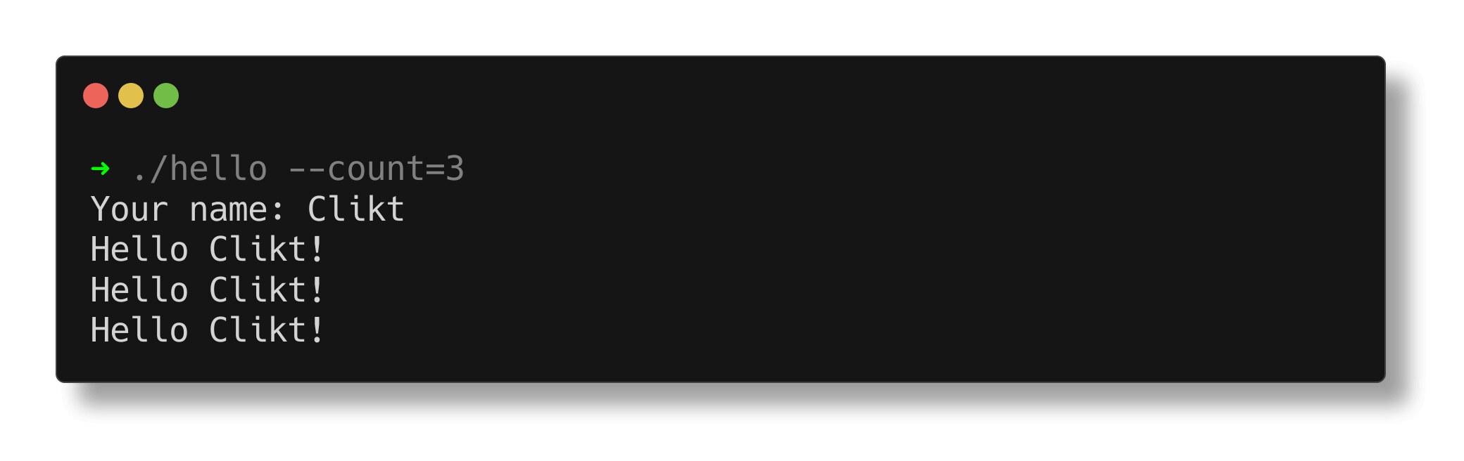 Clikt help output rendered in a terminal