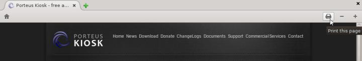 Porteus Kiosk booting straight into a locked browser with no desktop, panels, or address bar