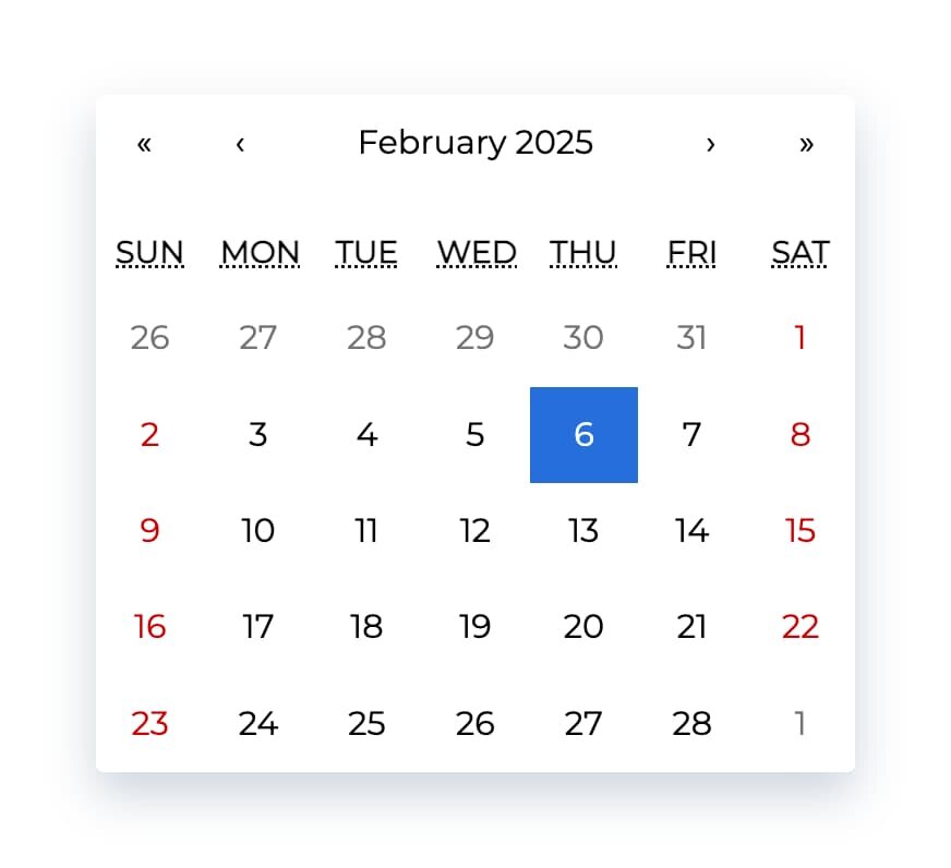 react-calendar demo calendar