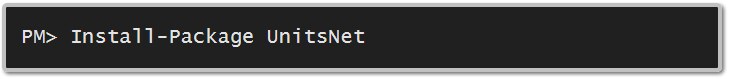 Adding UnitsNet via NuGet, from the project's own docs Installing the UnitsNet package from the official project documentation