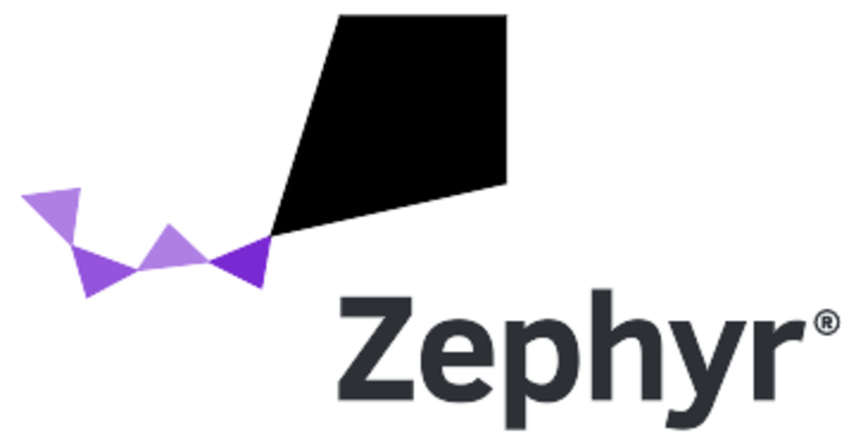 Zephyr RTOS official project logo Zephyr project official logo